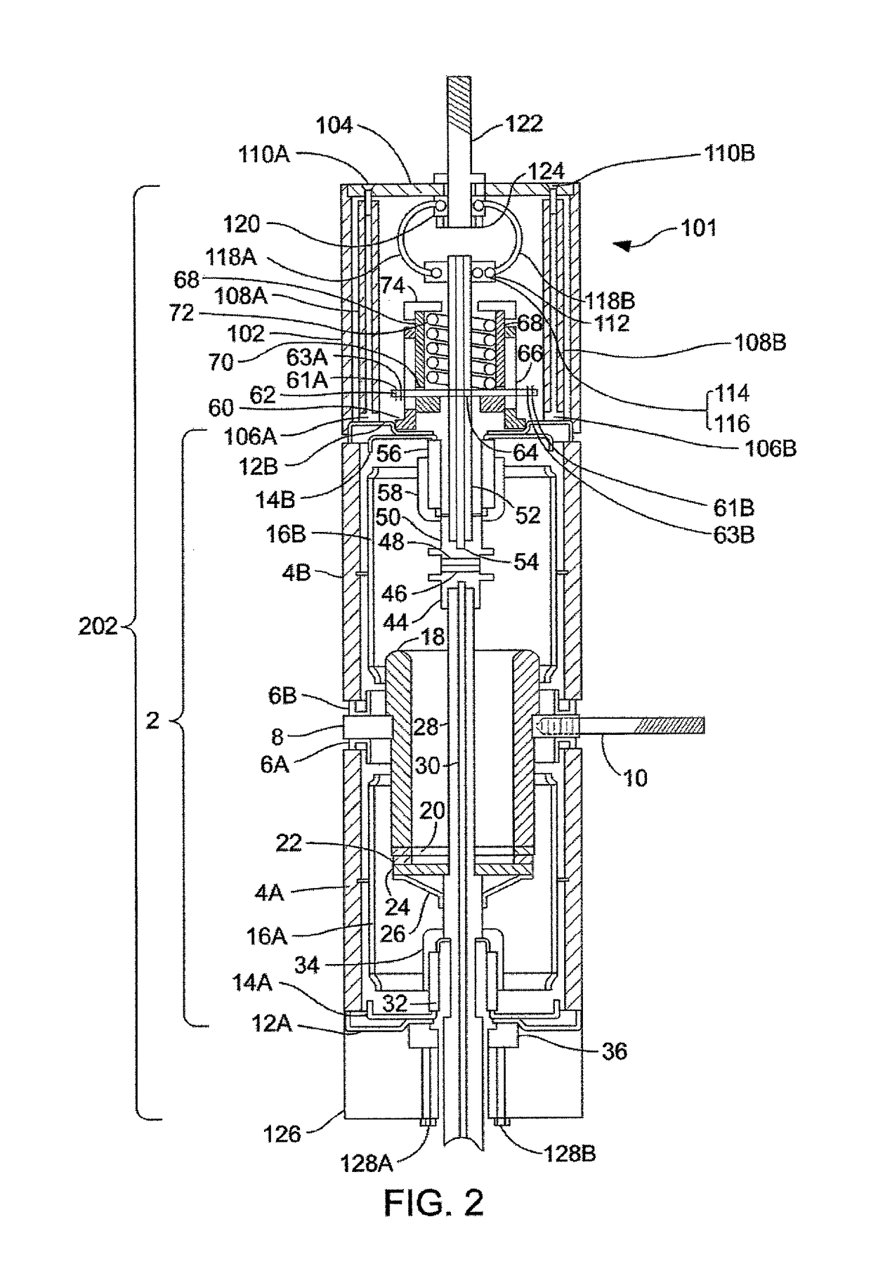 Double break vacuum interrupter