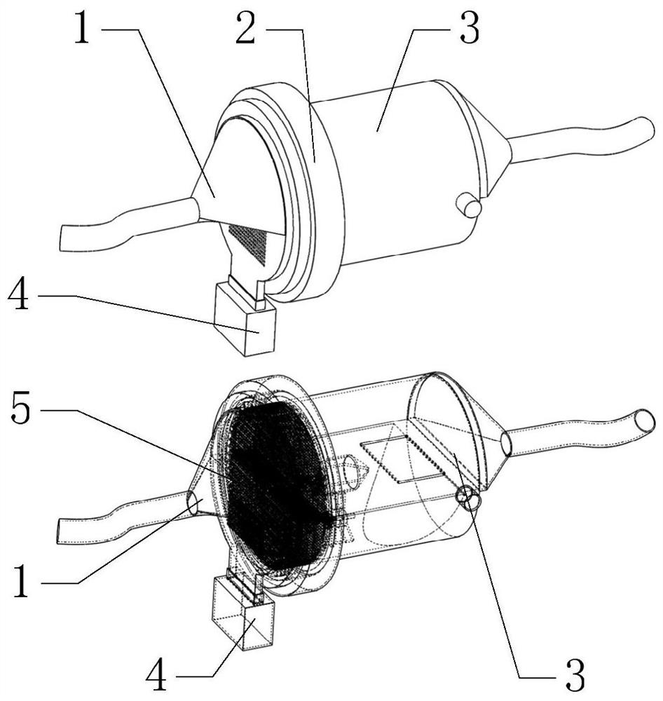 Air intake filter device for automobile engine