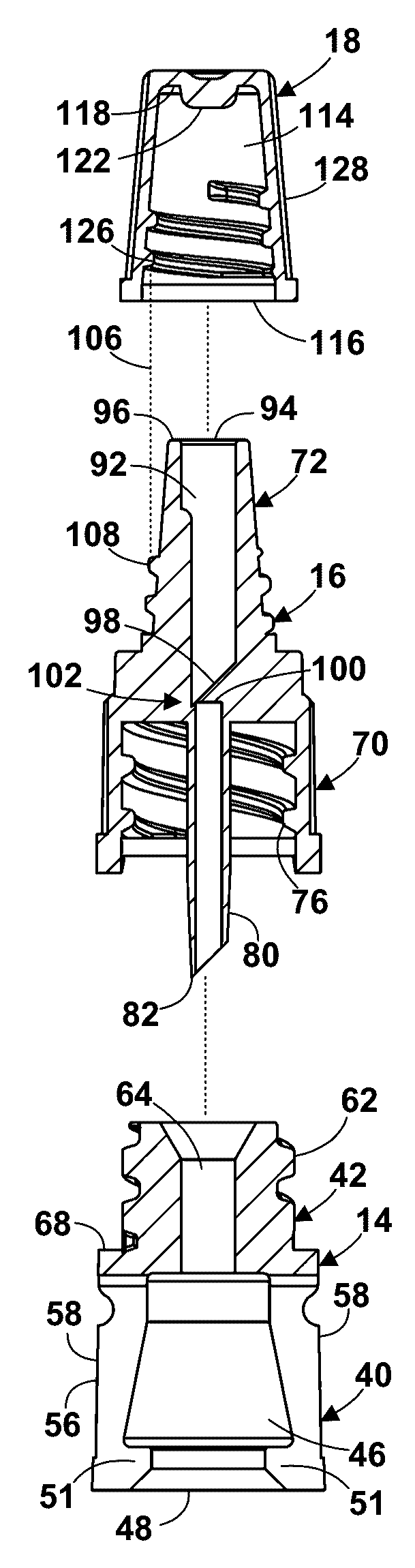 Delayed pierce, sealed container