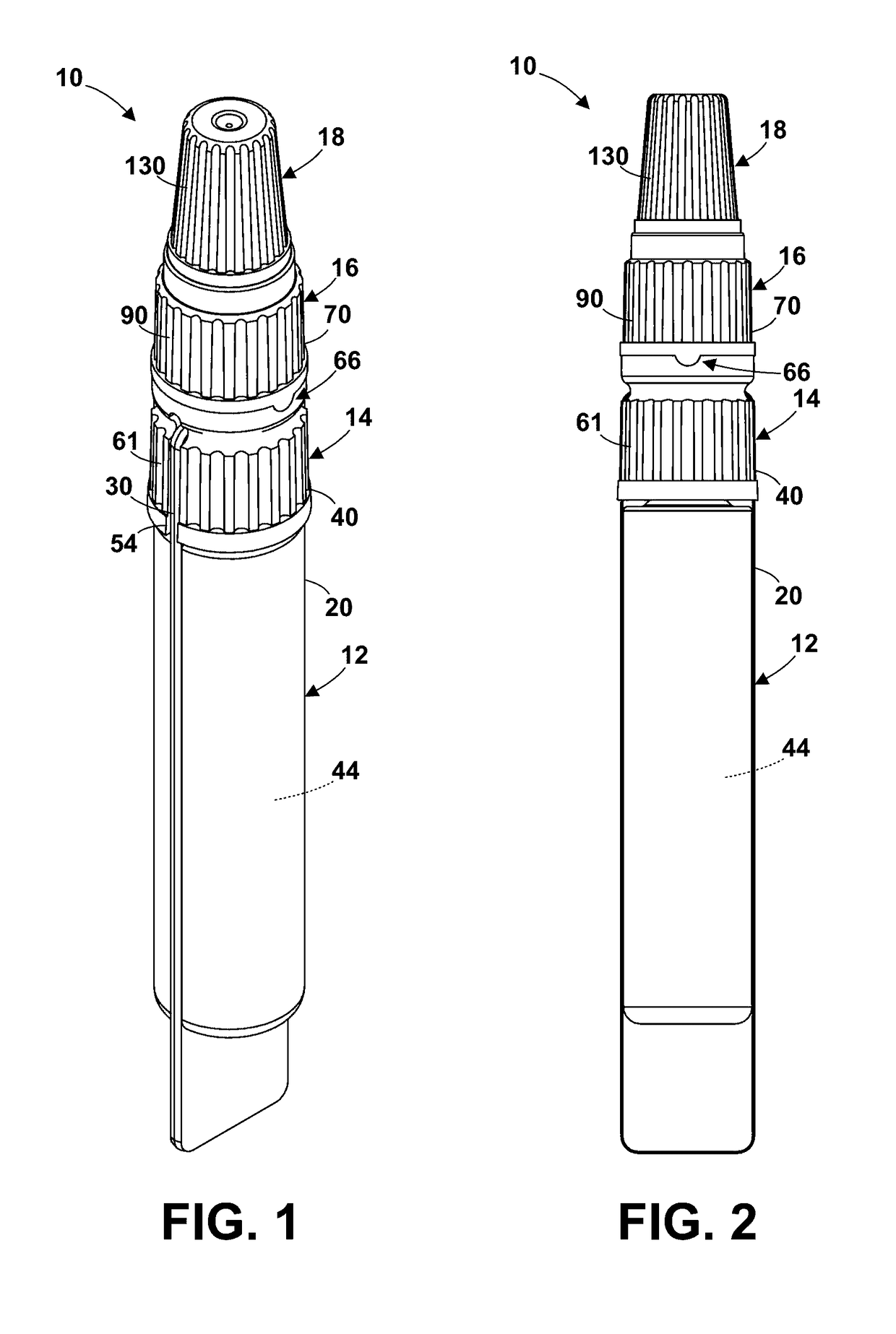 Delayed pierce, sealed container