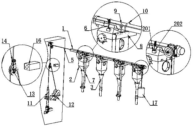 Automatic material conveying and proportioning system