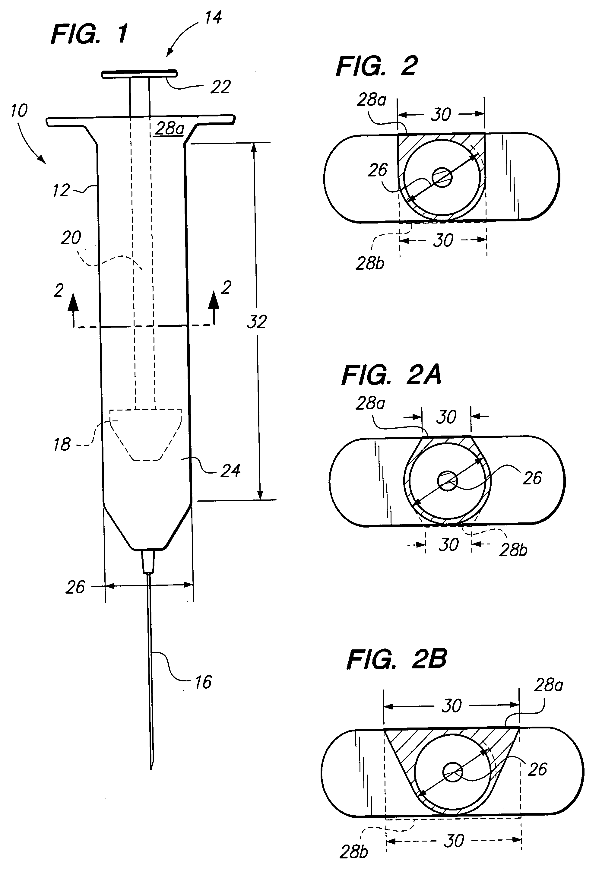 Small volume syringe with writing portion