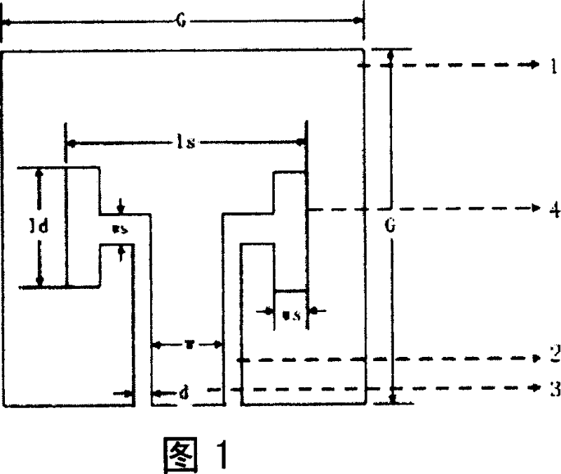 Variable frequency coupling feeder apparatus for wide-band microstrip aerial