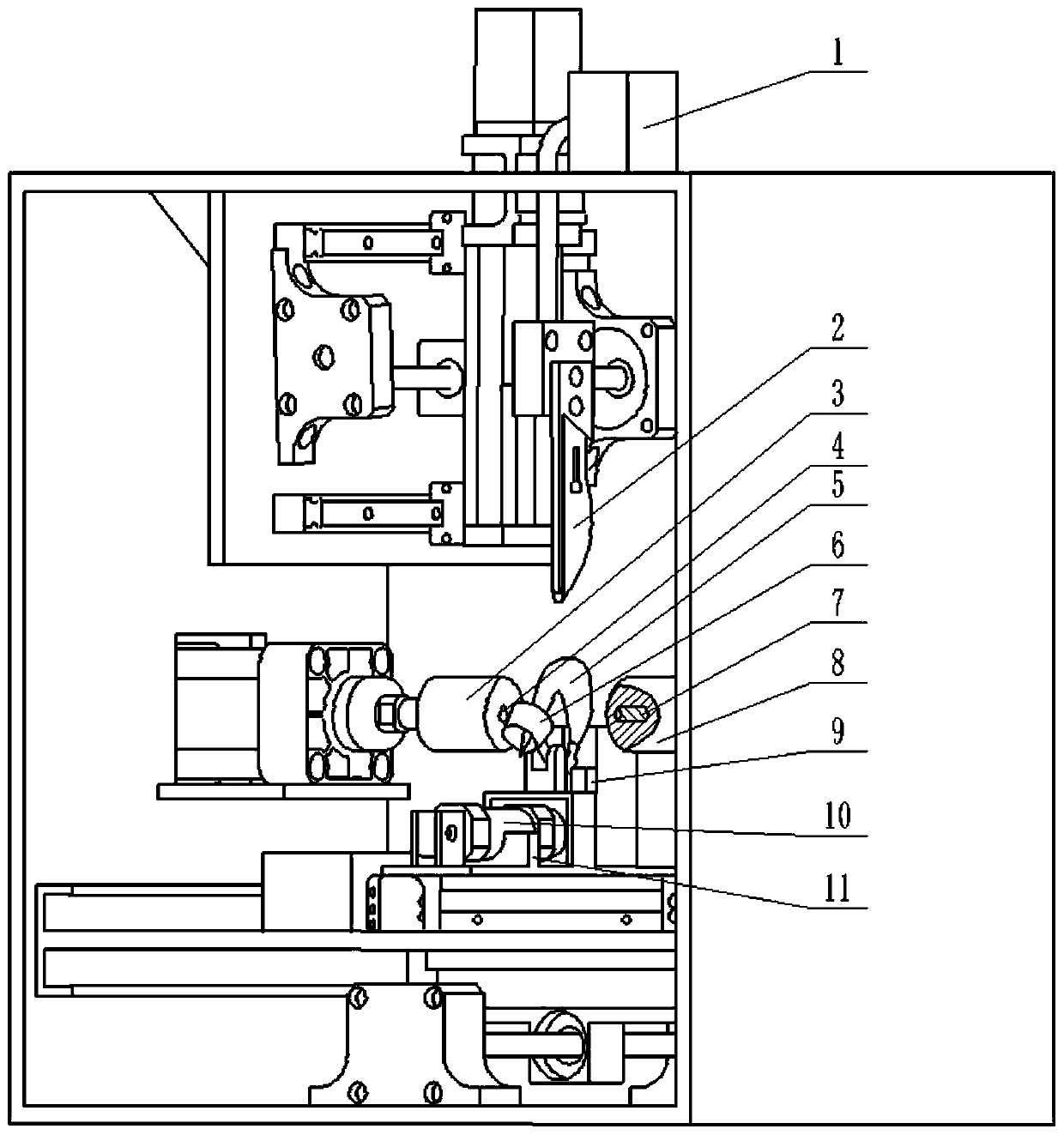 Shrimp line automatic removal device and use method thereof