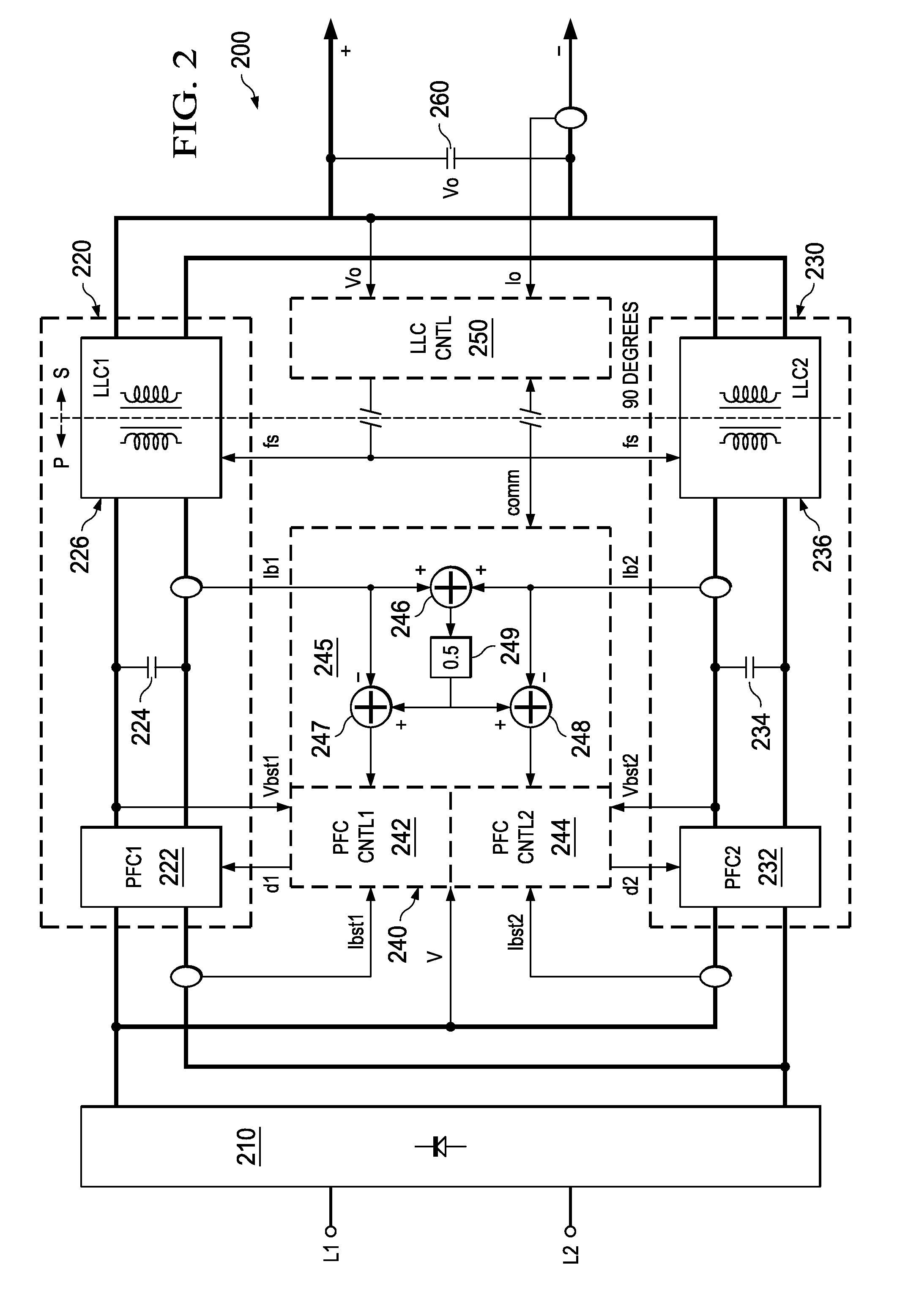 Interleaved llc converter employing active balancing