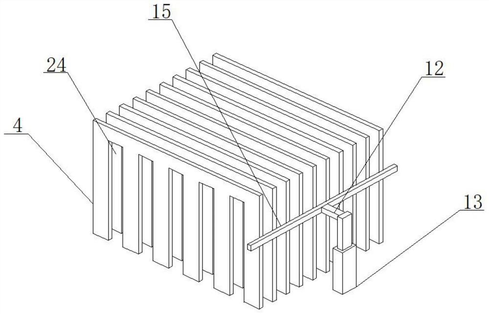 Cooling treatment device used for acid fracturing truck