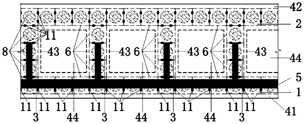 Combined type lattice form prefabricated pile wall support protecting structure and construction method thereof