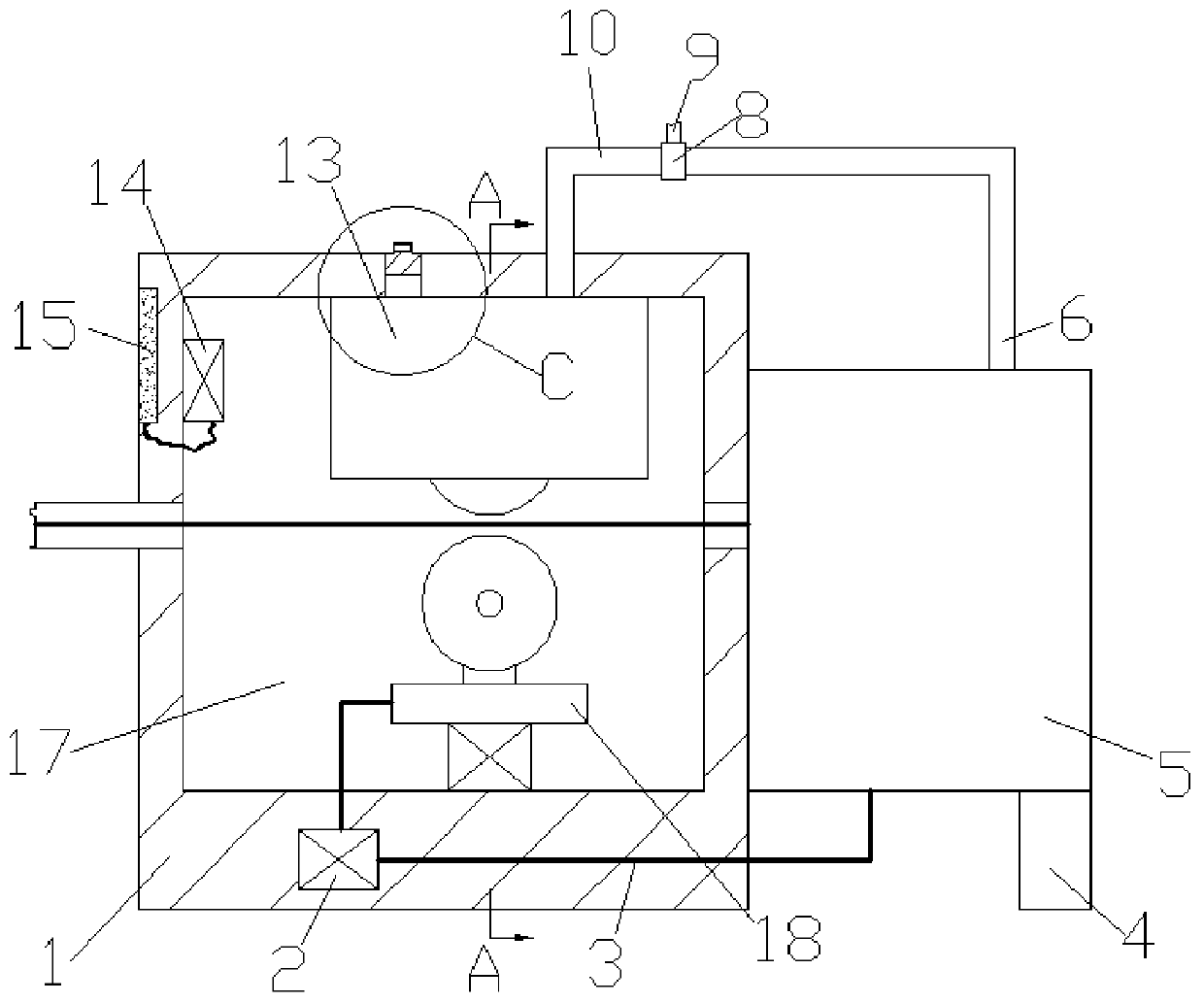 Waterless printing and dyeing device and method for fabric