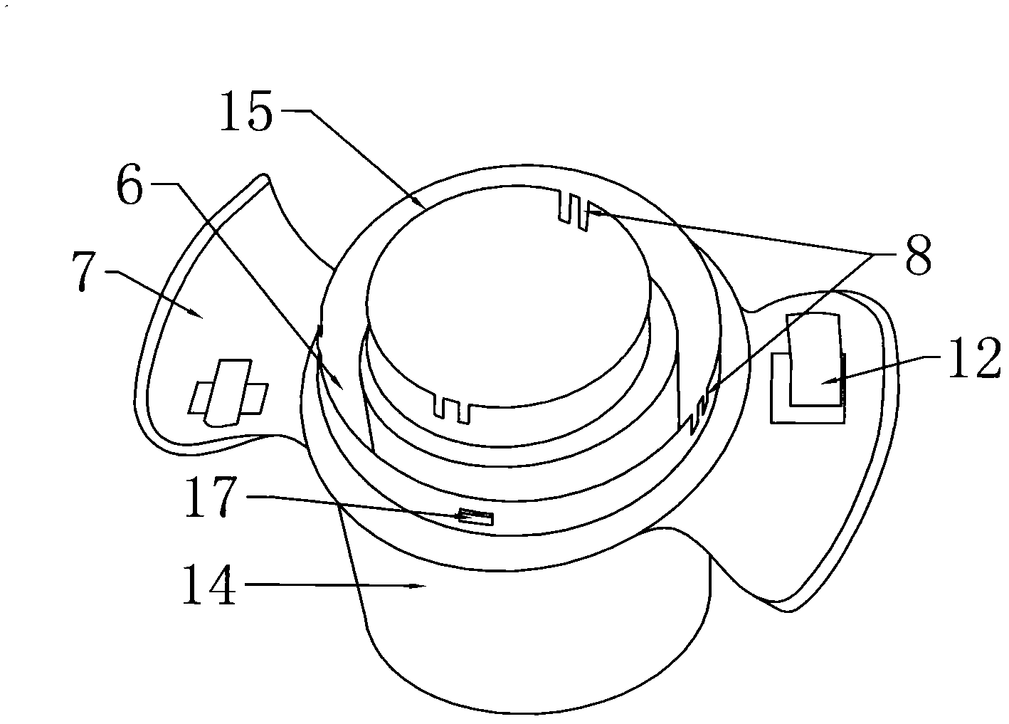 Energy-saving lamp with air insulating cavity