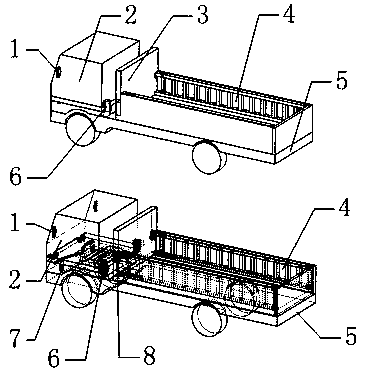 Ballast frame for trucks