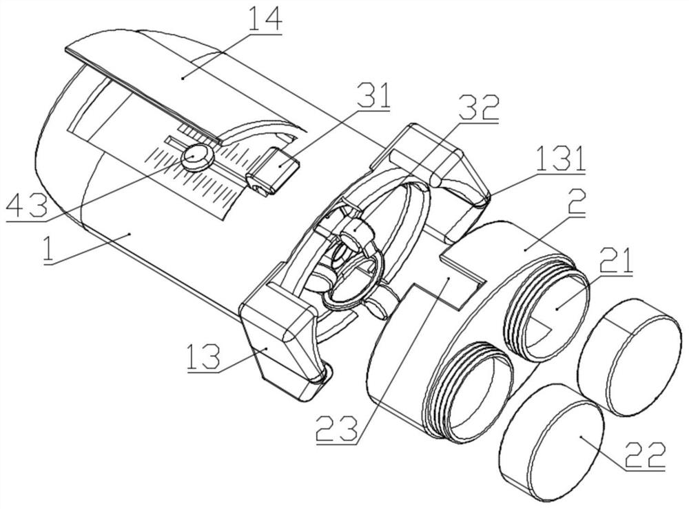 Soft corneal contact lens wearing device capable of being adjusted front and back