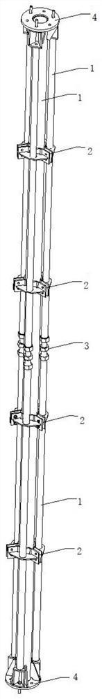 Iron tower reinforcement structure and construction method thereof