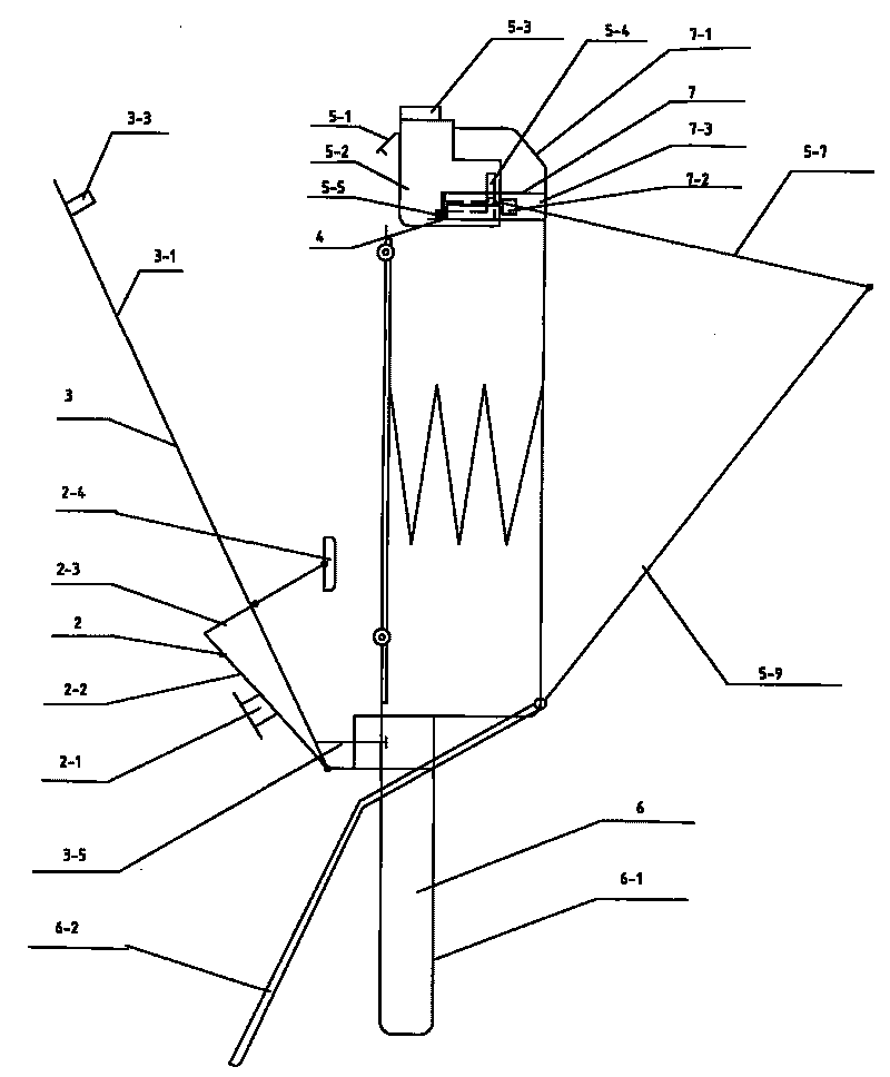 Device for bagging fruit paper bag