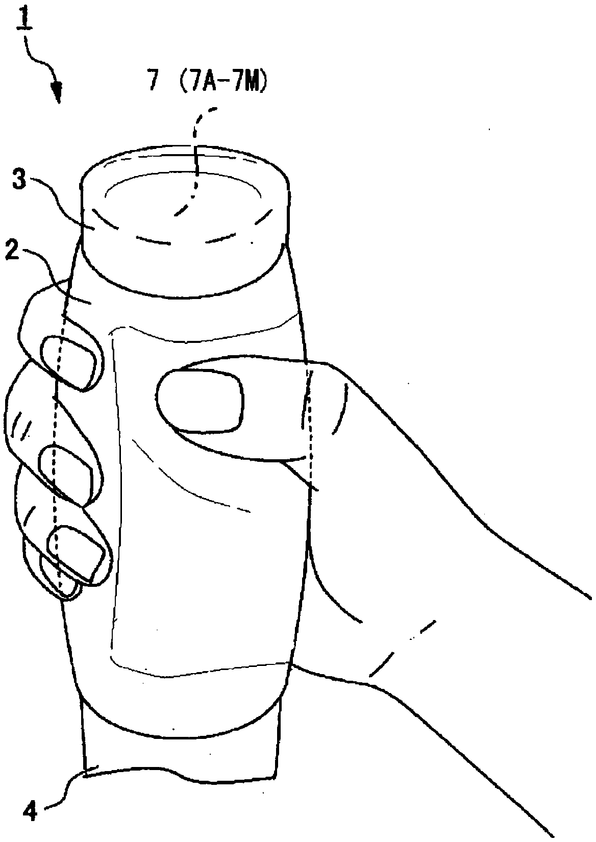 Grip strength detection mechanism, exercise apparatus provided with grip strength detection mechanism, and method for using exercise apparatus