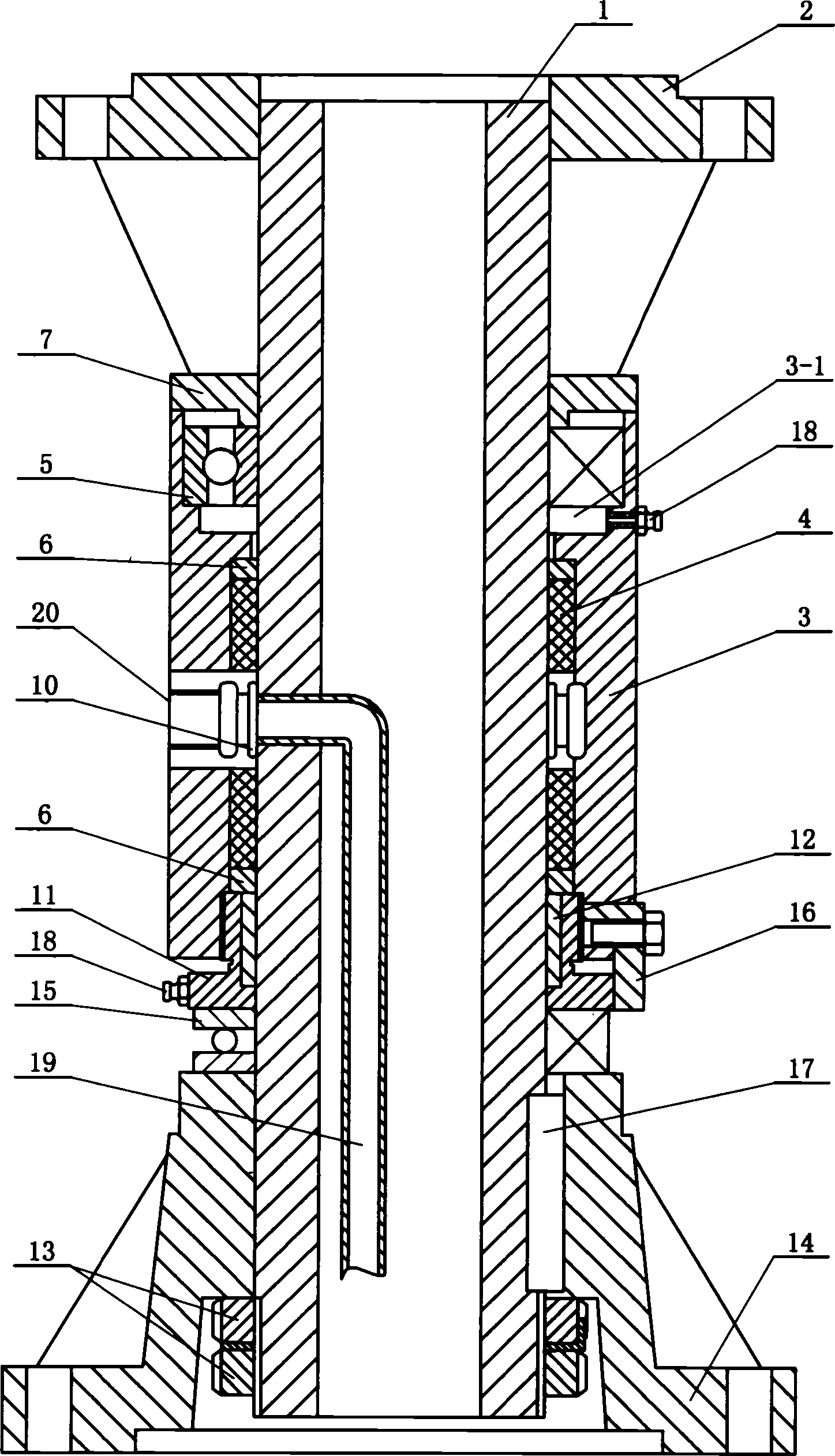 Rotating connection apparatus for borehole pump pouring concrete rotary guniting enlarging footing piling