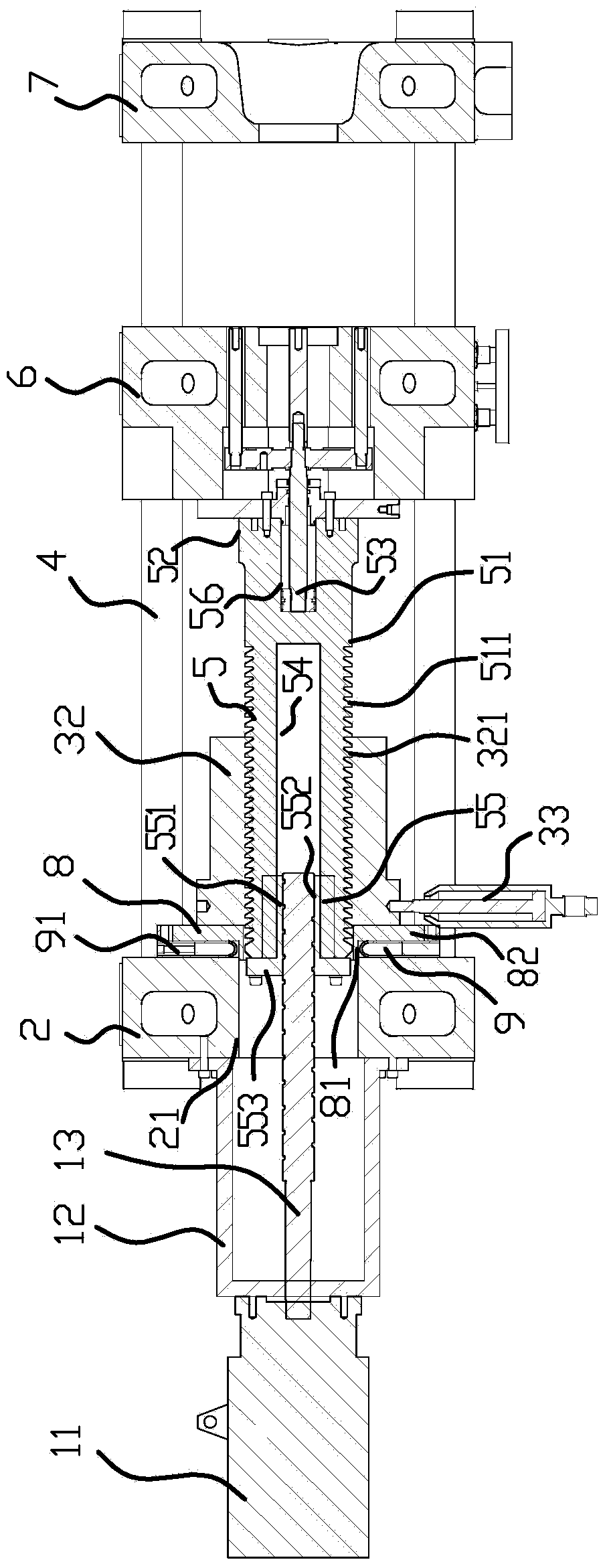 Mold closing mechanism