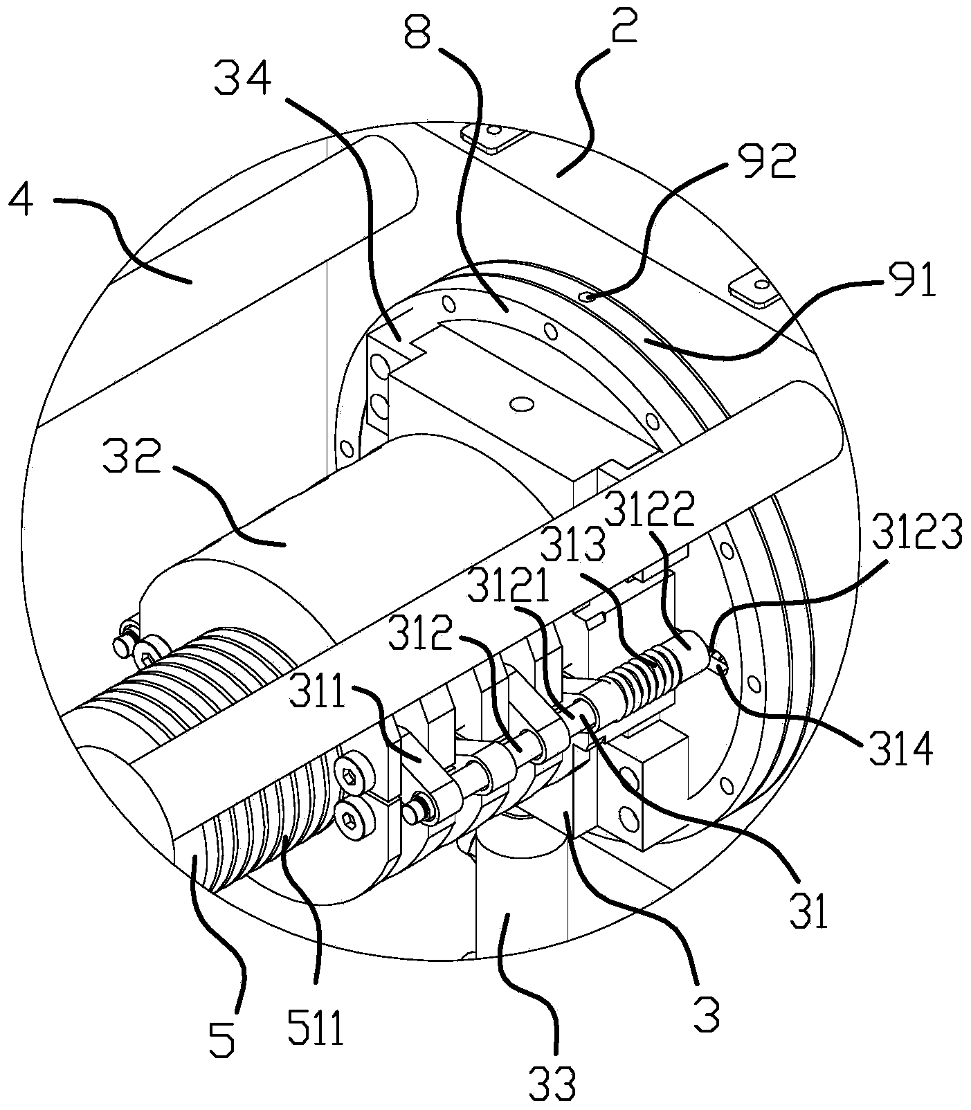 Mold closing mechanism