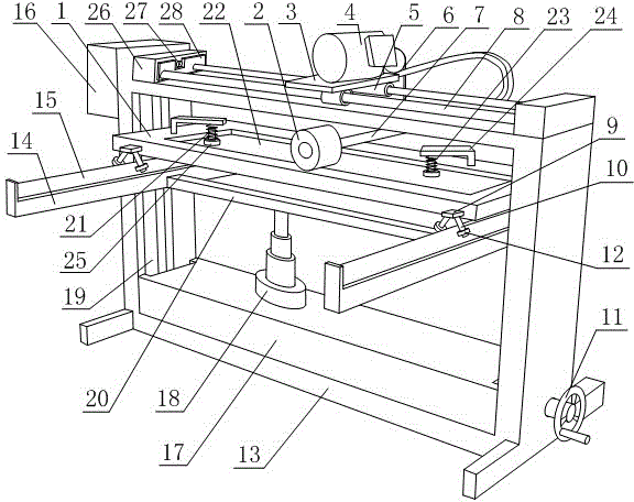 Stainless steel sheet wire-drawing device for controlling wire-drawing stroke