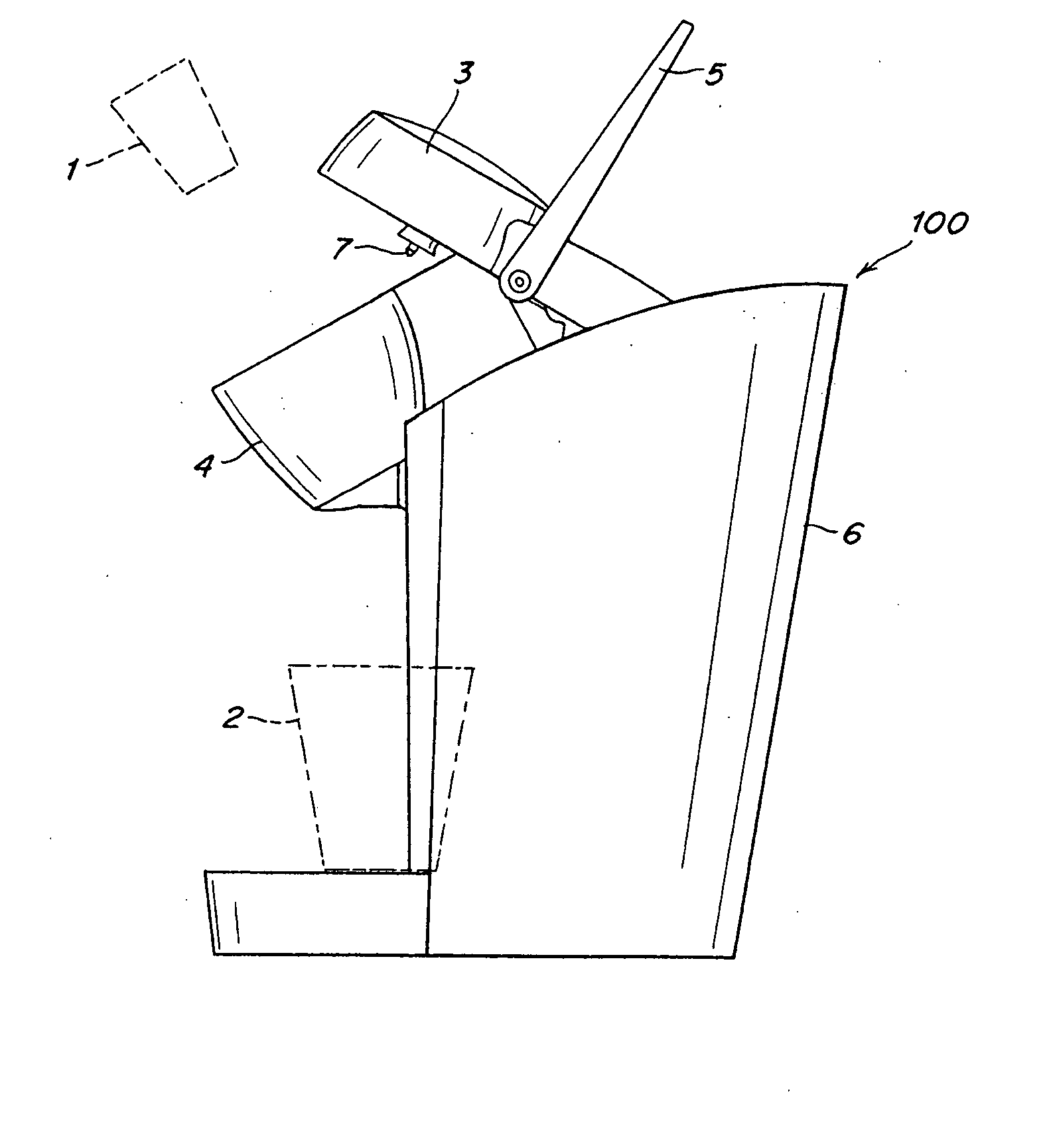 Beverage forming device with opening/closing mechanism for a beverage cartridge receiver