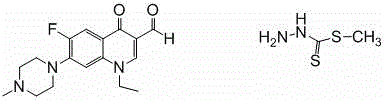 Pefloxacin aldehyde aminothiourea derivative as well as preparation method and application thereof