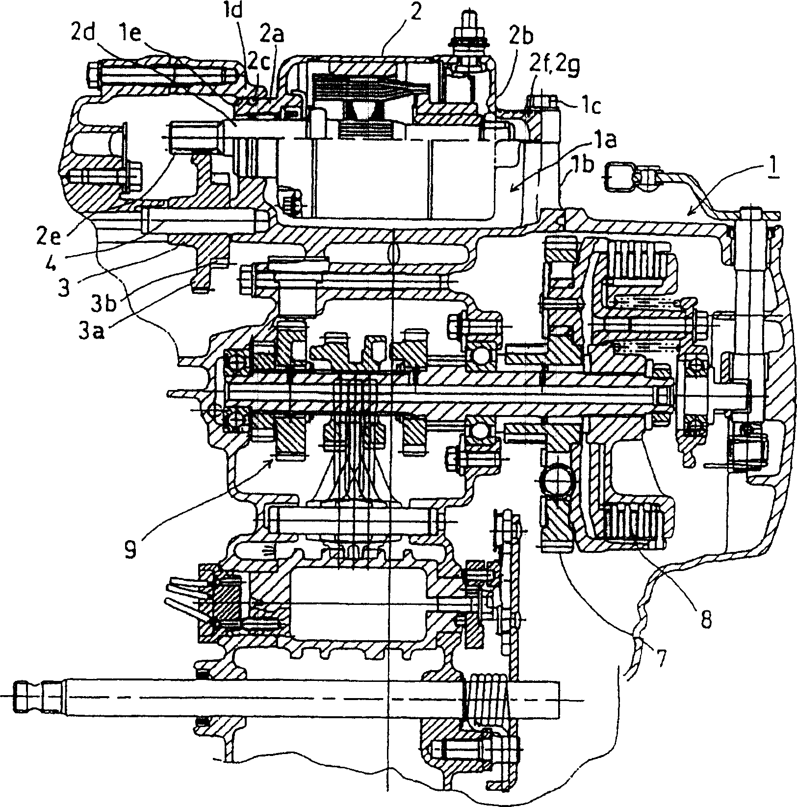 Mounting structure of start motor