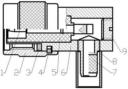 Curved deformable radio frequency coaxial connector