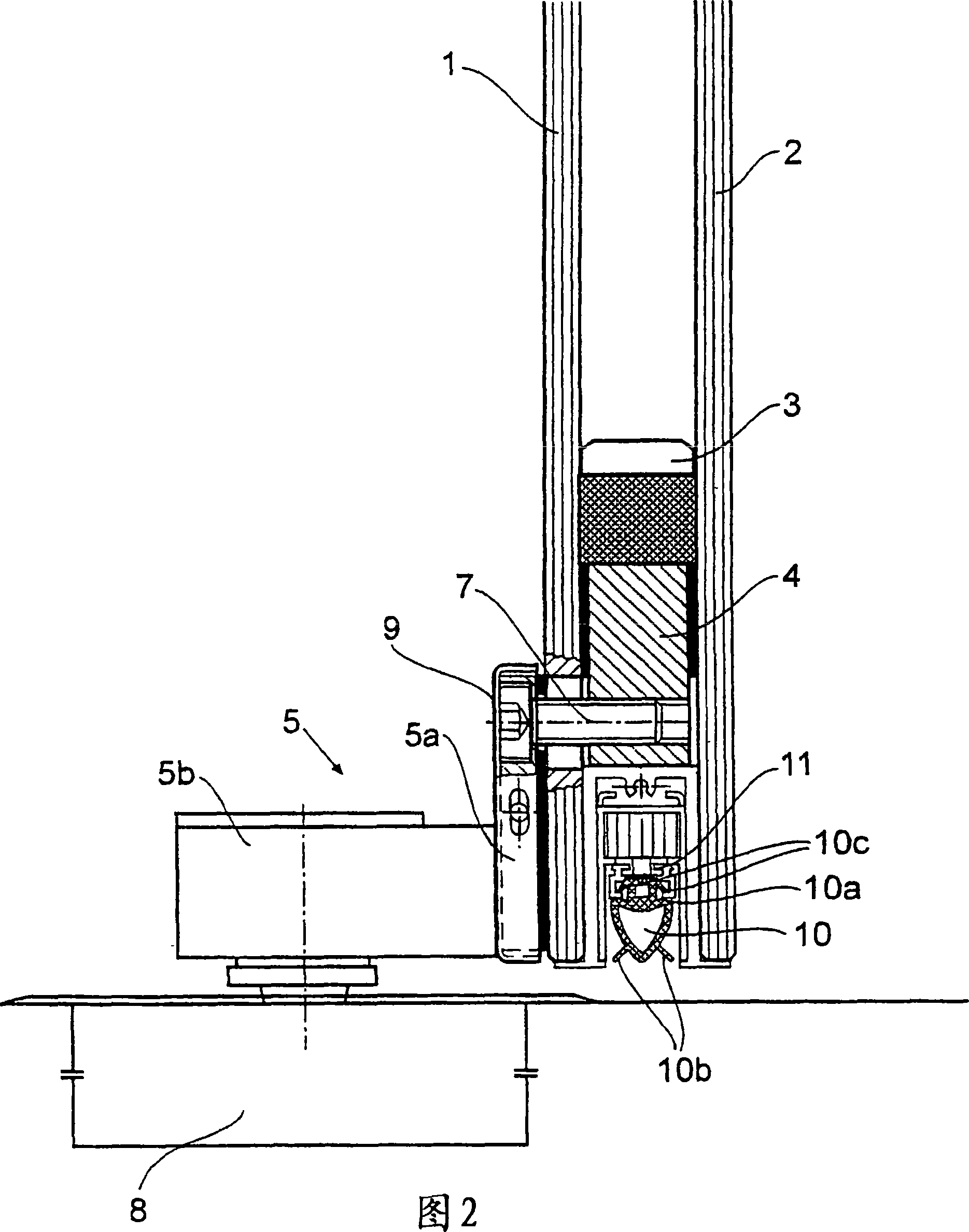 Door with a rotatably mounted door leaf