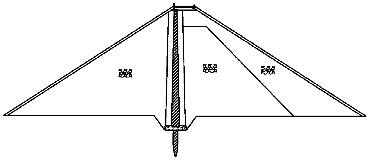 Mixed anti-seepage dam