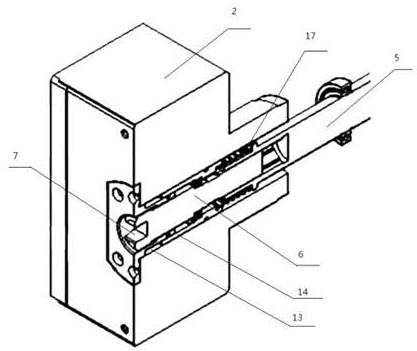 A quick-change docking device for a double-arm feeding crossbar of a press