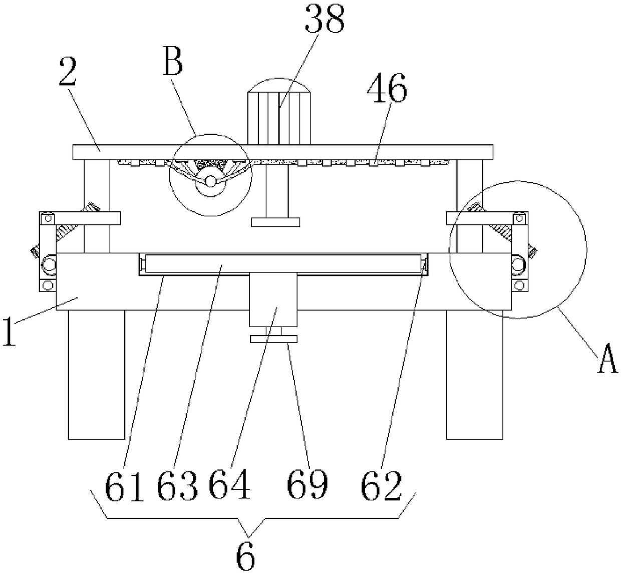 Steel plate grinding device