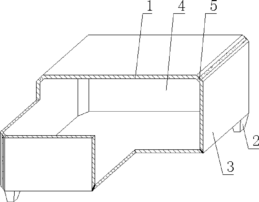 Hollow mold for filling cast-in-situ concrete