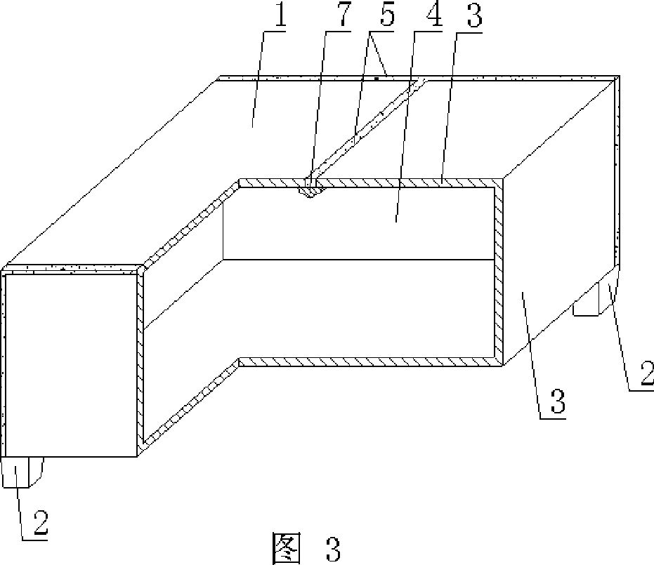 Hollow mold for filling cast-in-situ concrete