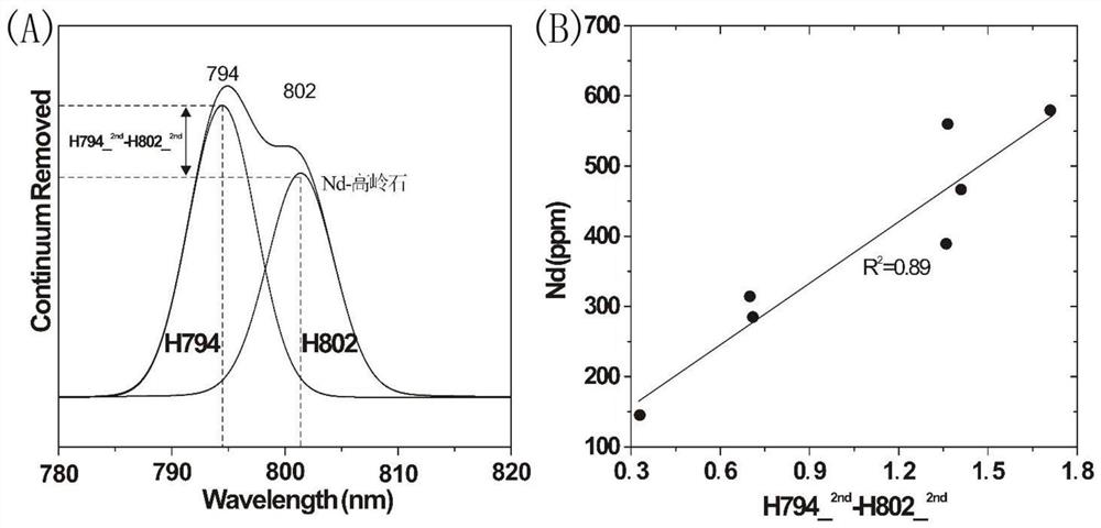 Method for analyzing ion adsorption state rare earth content of weathered crust sample through reflection spectrum