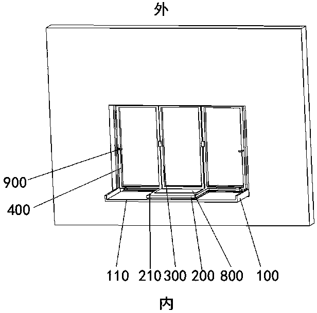 A high-rise escape window