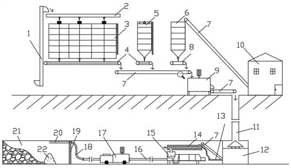 Industrial solid waste-based inorganic paste filling material, preparation method and rapid filling method