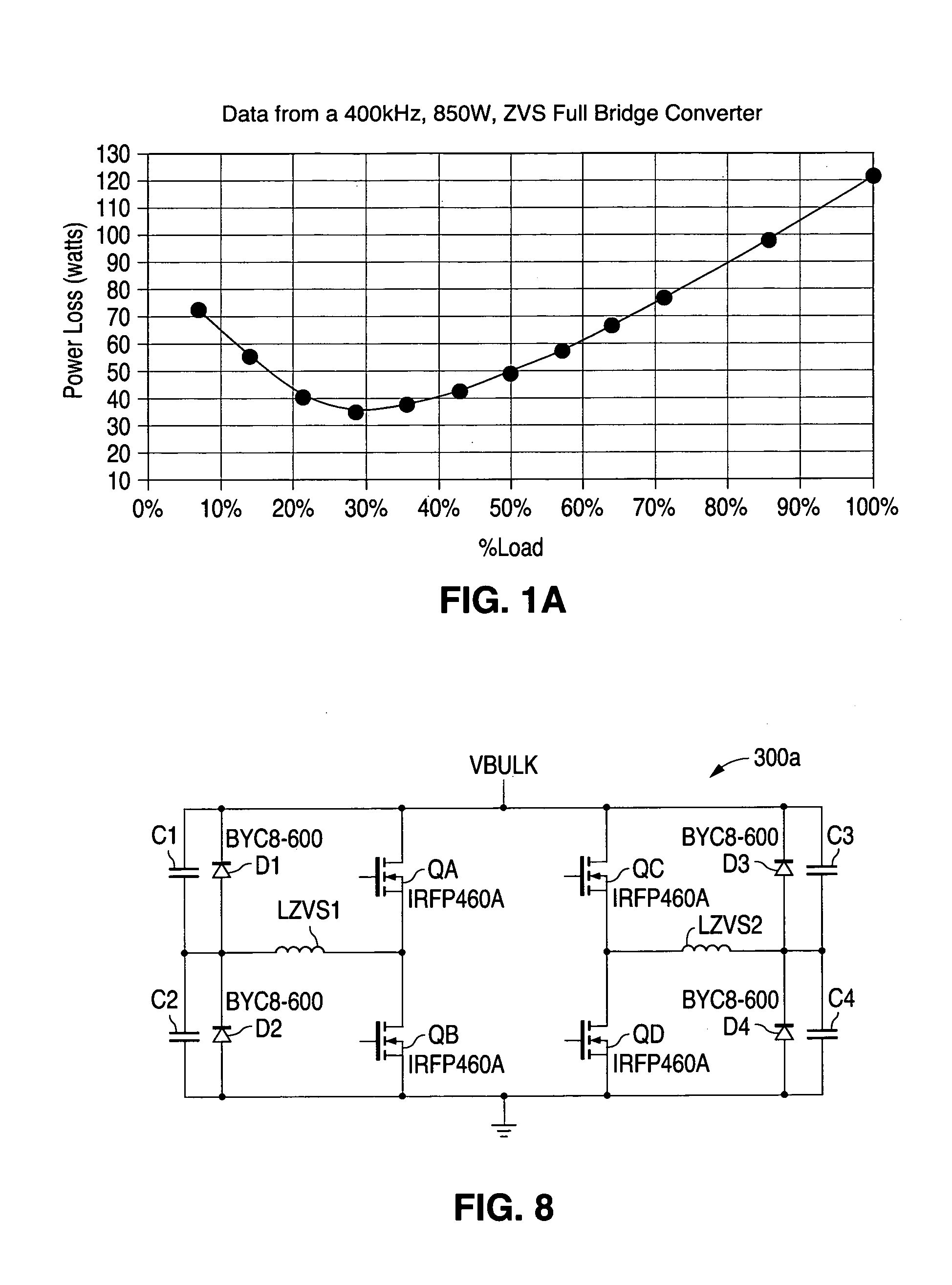 Soft switched zero voltage transition full bridge converter