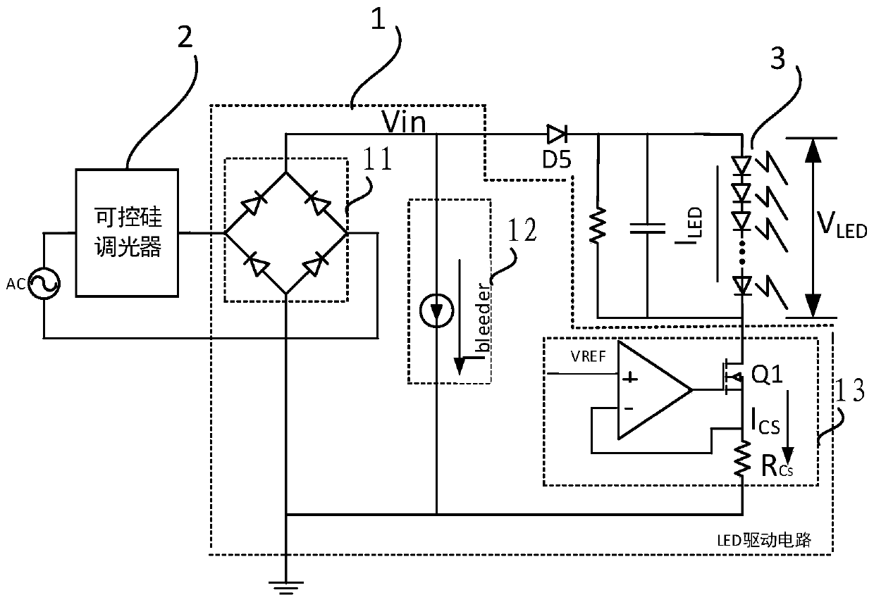 LED driving circuit, load control system, load system and control method