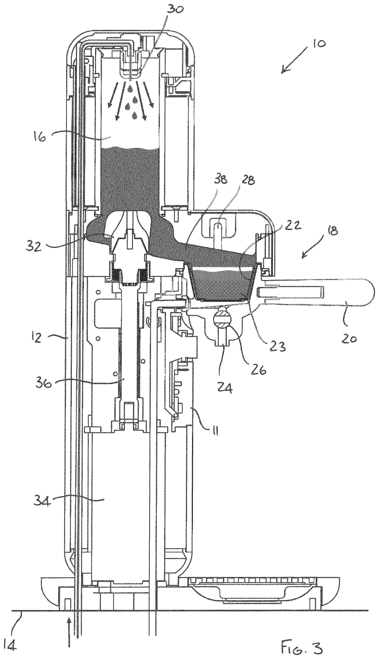 A method and apparatus for producing a beverage