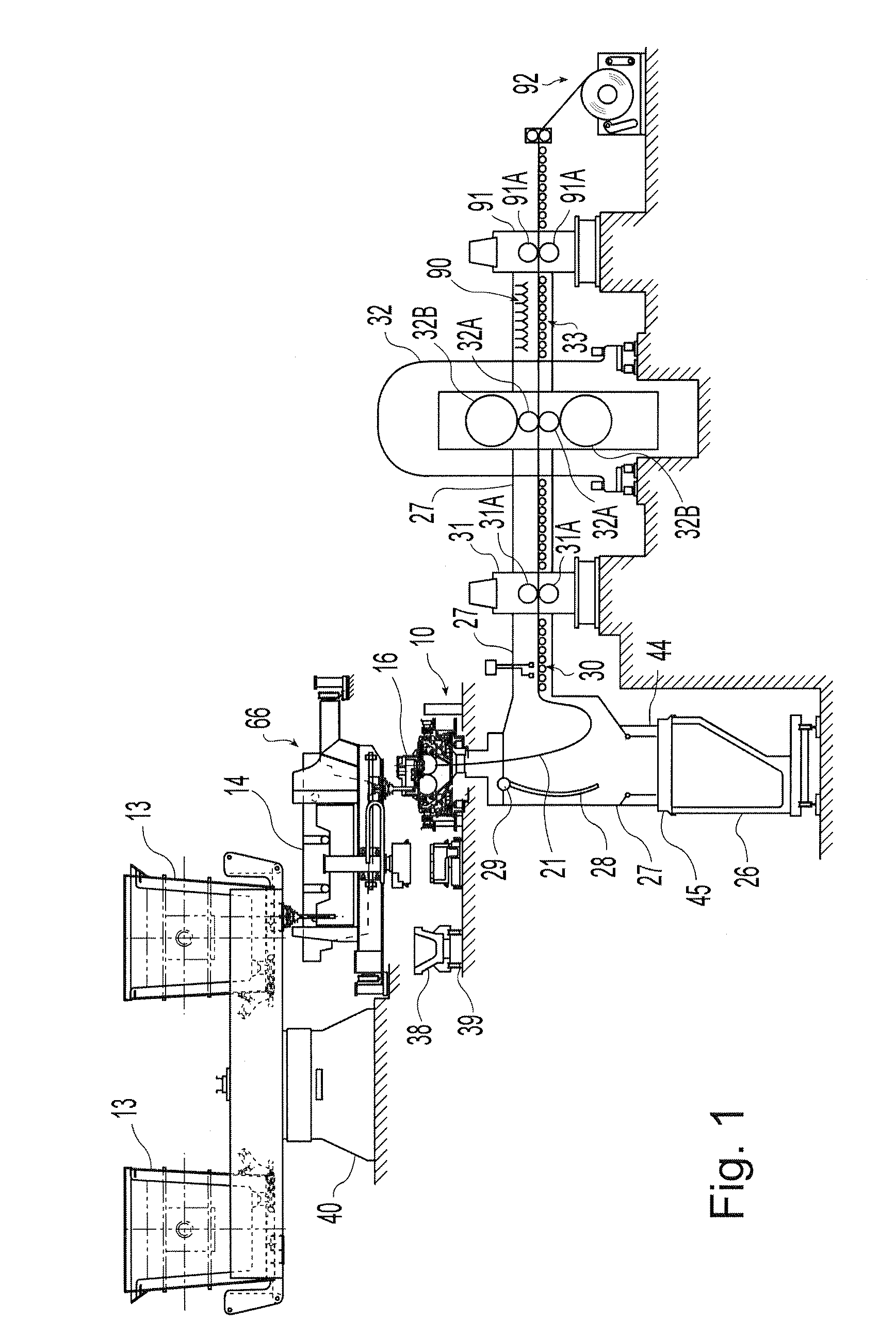 Method for casting metal strip with dynamic crown control