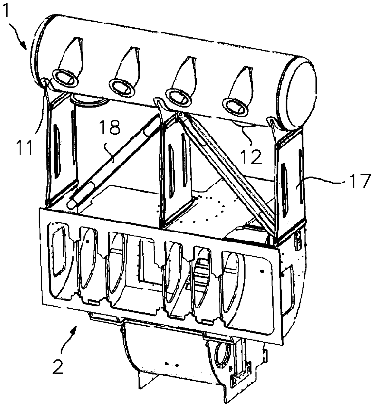 Exhaust and scavenging system of two-stroke diesel engine