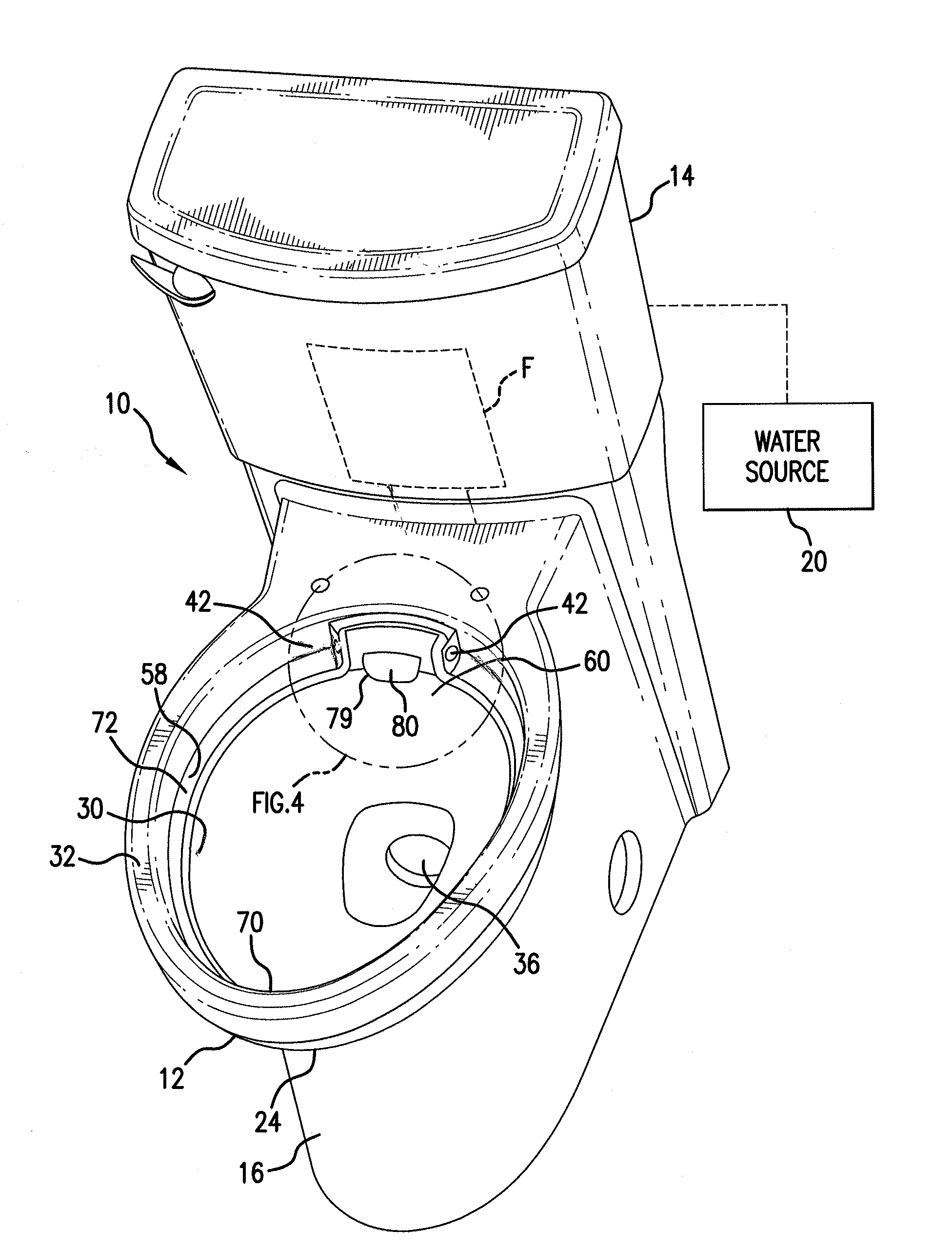 Rimless toilet