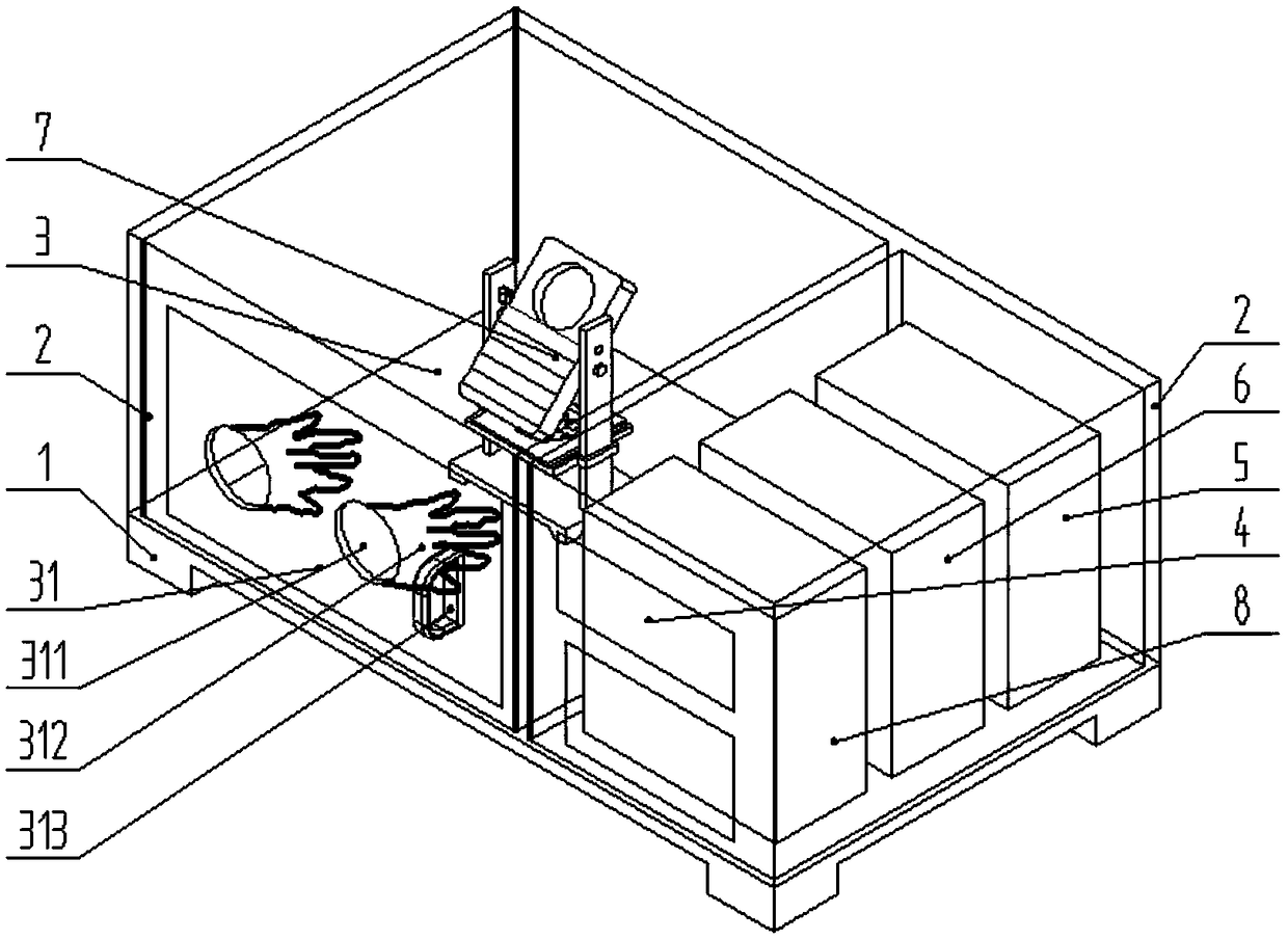 Adhesive flow testing device and testing method