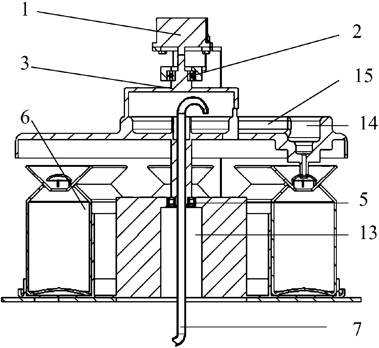 Unmanned aerial vehicle device for automatic water sampling and sampling method