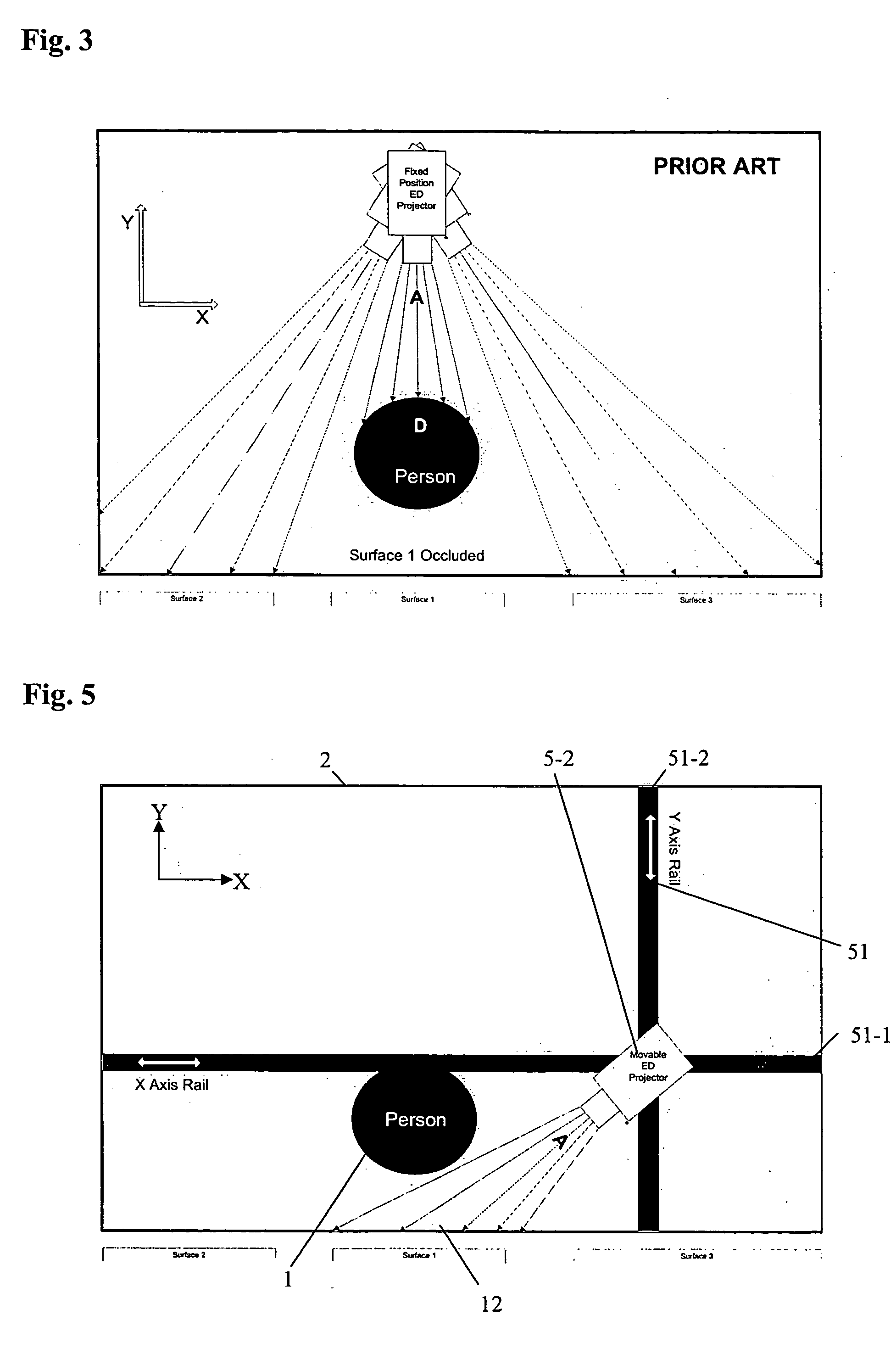 System and method for positioning projectors in space to steer projections and afford interaction