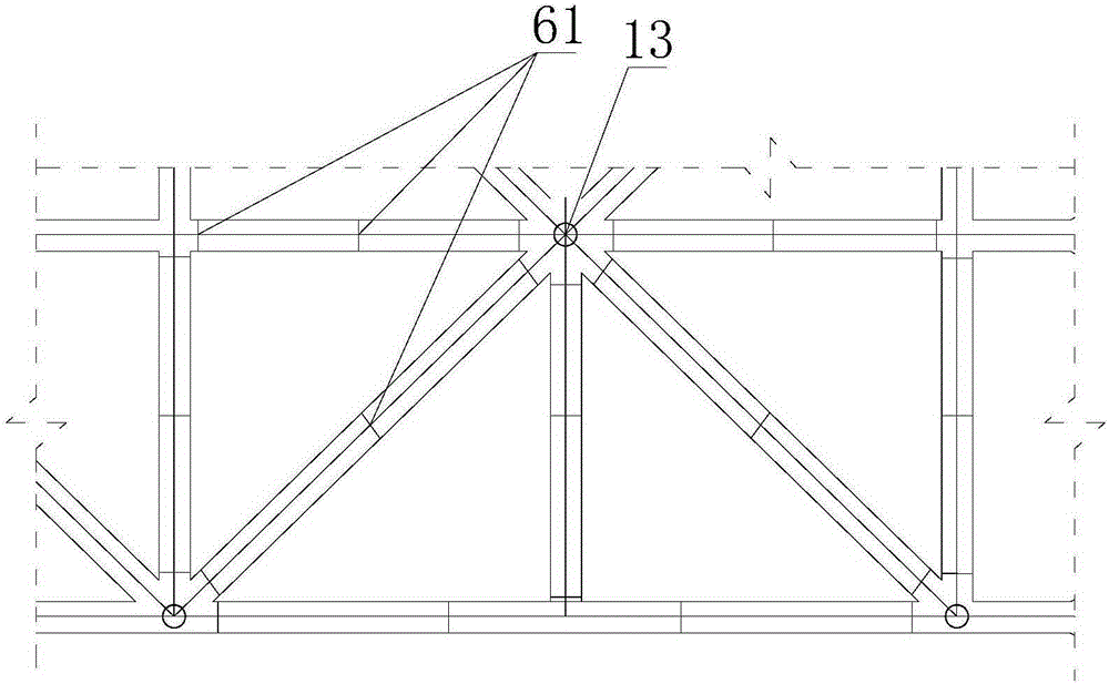 Inner support wire sawing, lossless cutting and disassembling structure and construction method thereof