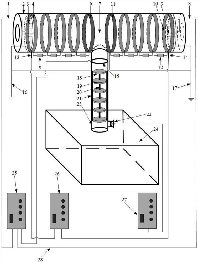 A graded mist removal and water collection system based on electric field acceleration