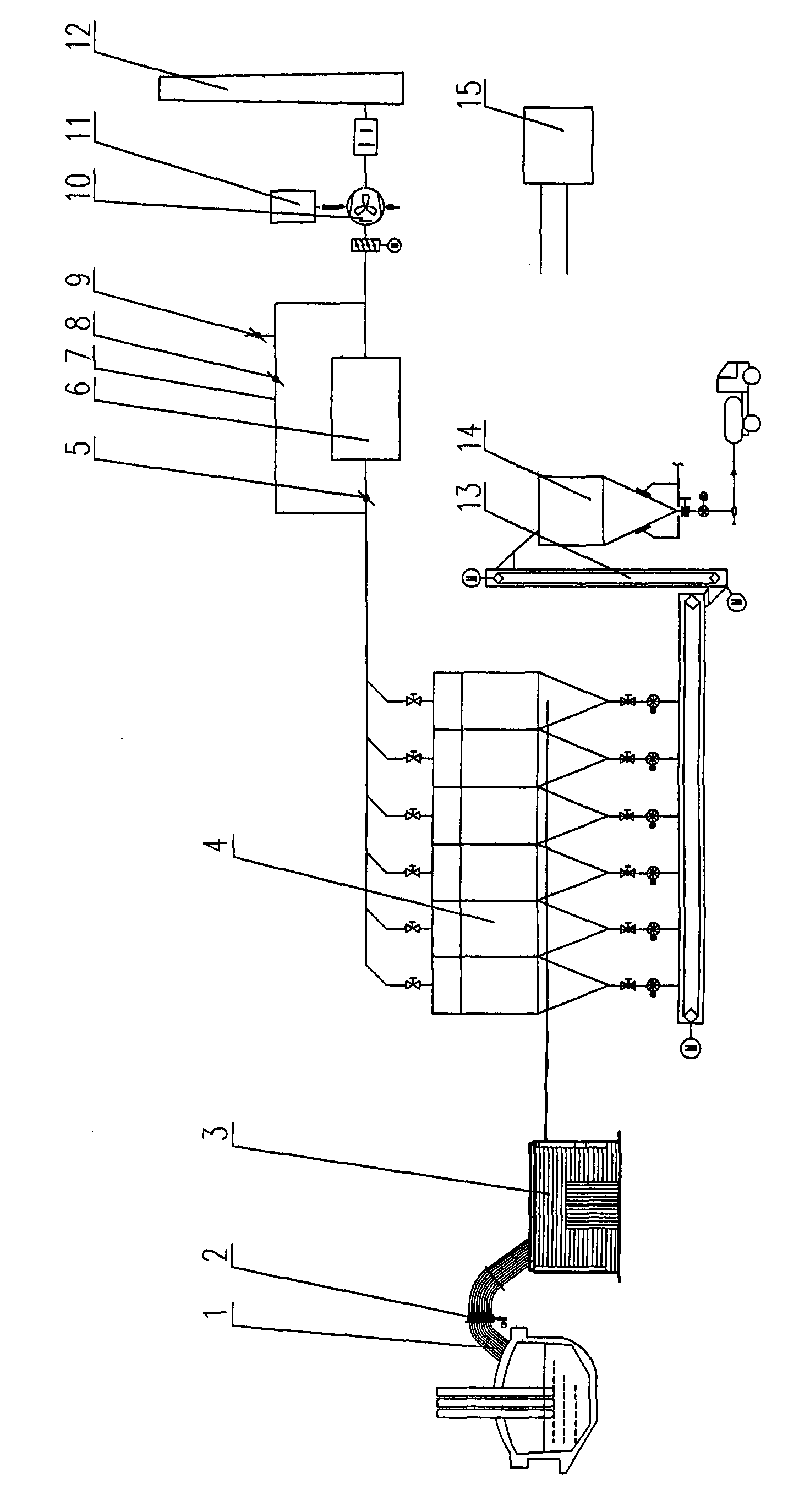 Flue gas waste heat recovery and negative energy consumption dust-removal system for electric stove