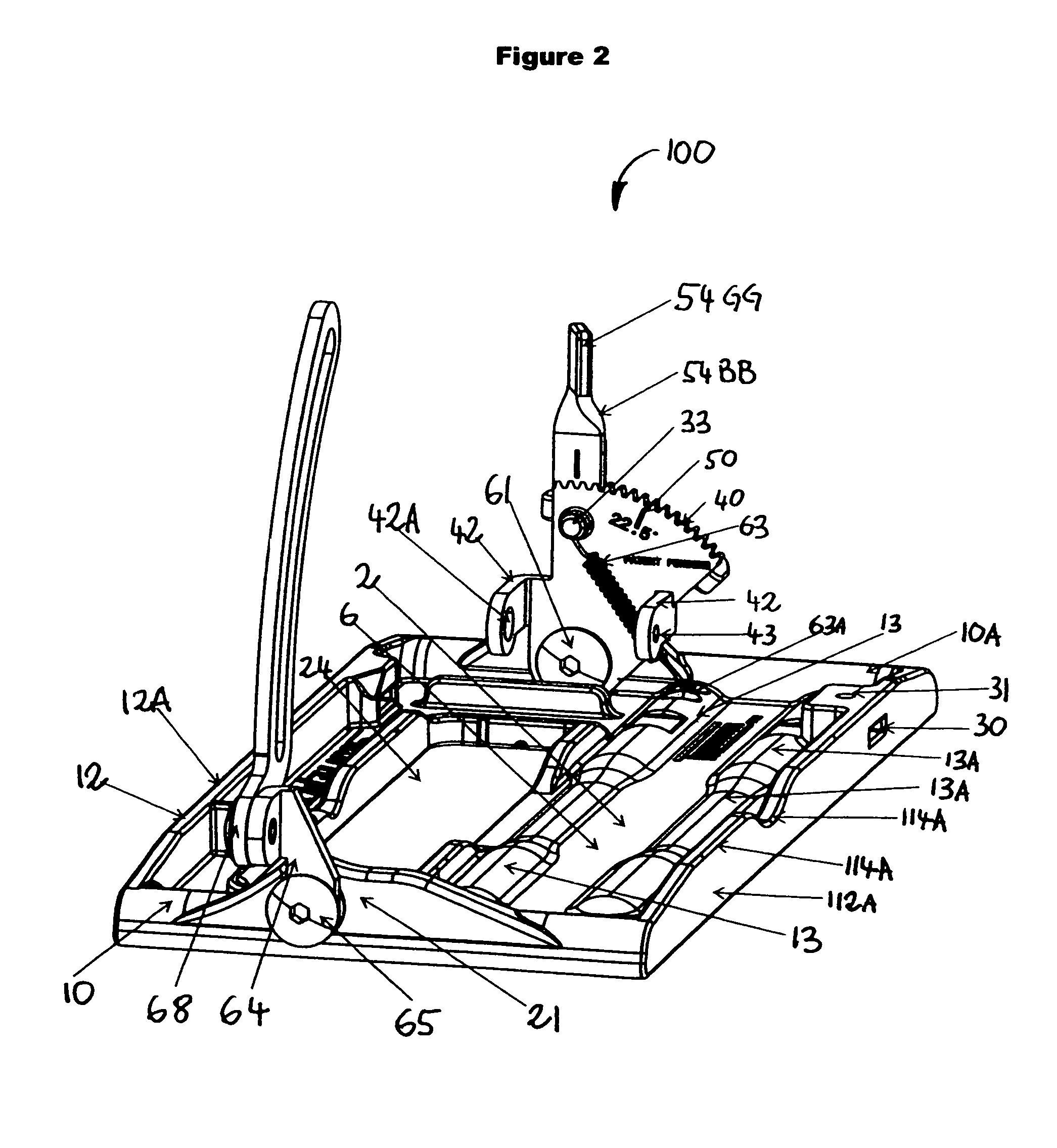 Rolling plate assembly attachment for portable power cutting tools including an improved structural design and manufactured out of improved materials, an improved wheel configuration, and an adjustable bevel gear and a cutting guide