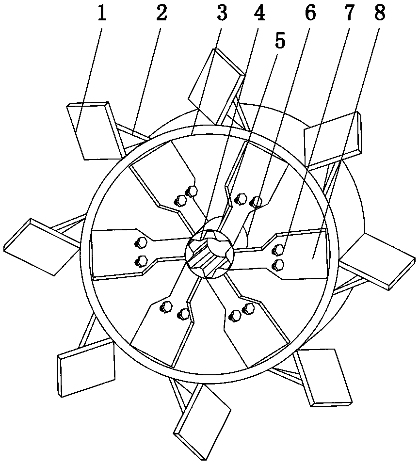 Fan blades special for turbine airflow classifier