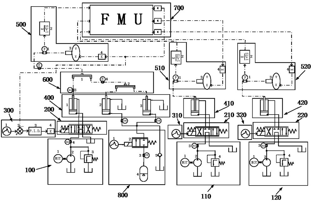 Excavator boom energy-saving system based on combined energy-saving hydraulic cylinder